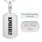 Kimberly v01 - Luxury Dog Tag Keychain