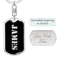 James v3 - Luxury Dog Tag Keychain