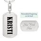 Kristi v01 - Luxury Dog Tag Keychain