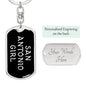 San Antonio Girl v5 - Luxury Dog Tag Keychain