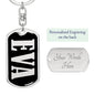 Eva v02 - Luxury Dog Tag Keychain