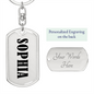 Sophia v01 - Luxury Dog Tag Keychain
