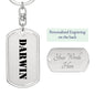 Darwin - Luxury Dog Tag Keychain