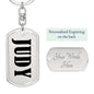 Judy v01 - Luxury Dog Tag Keychain