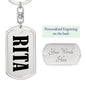 Rita v01 - Luxury Dog Tag Keychain