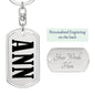 Ann v01 - Luxury Dog Tag Keychain