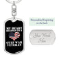My Heart Belongs To A Gulf War Veteran - Luxury Dog Tag Keychain