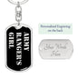 Army Ranger's Girl v2 - Luxury Dog Tag Keychain