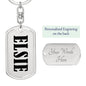 Elsie v01 - Luxury Dog Tag Keychain