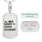 Italian Greyhound - Luxury Dog Tag Keychain