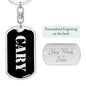 Cary v3 - Luxury Dog Tag Keychain