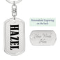 Hazel v01 - Luxury Dog Tag Keychain