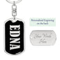 Edna v02 - Luxury Dog Tag Keychain
