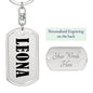 Leona v01 - Luxury Dog Tag Keychain