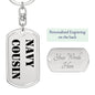 Navy Cousin - Luxury Dog Tag Keychain