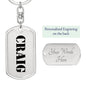 Craig - Luxury Dog Tag Keychain