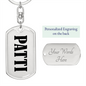 Patti v01 - Luxury Dog Tag Keychain