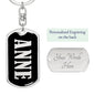 Anne v02 - Luxury Dog Tag Keychain