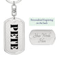 Pete - Luxury Dog Tag Keychain