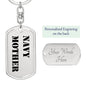 Navy Mother - Luxury Dog Tag Keychain