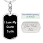 Love My Cooter Turtle v2 - Luxury Dog Tag Keychain