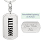 Allison v01 - Luxury Dog Tag Keychain