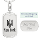 New York - Luxury Dog Tag Keychain