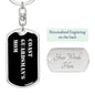 Coast Guardsman's Mom v2 - Luxury Dog Tag Keychain