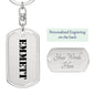 Emmett - Luxury Dog Tag Keychain