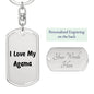Love My Agama - Luxury Dog Tag Keychain