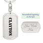 Clayton - Luxury Dog Tag Keychain