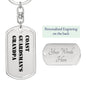 Coast Guardsman's Grandpa - Luxury Dog Tag Keychain