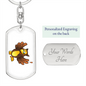 Happy Owl - Luxury Dog Tag Keychain
