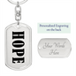 Hope v01 - Luxury Dog Tag Keychain