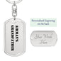Airman's Grandfather - Luxury Dog Tag Keychain