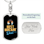 Best Buckin' Dad Ever - Luxury Dog Tag Keychain