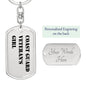 Coast Guard Veteran's Girl - Luxury Dog Tag Keychain