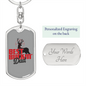 Best Buckin' Dad - Luxury Dog Tag Keychain
