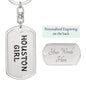 Houston Girl v4 - Luxury Dog Tag Keychain