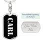 Carl v3 - Luxury Dog Tag Keychain
