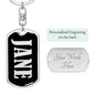 Jane v02 - Luxury Dog Tag Keychain