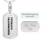 Veteran's Grandmother - Luxury Dog Tag Keychain