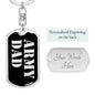 Army Dad v2 - Luxury Dog Tag Keychain