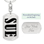 Sue v01 - Luxury Dog Tag Keychain