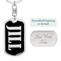 Jill v02 - Luxury Dog Tag Keychain