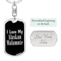 Love My Alaskan Malamute v2 - Luxury Dog Tag Keychain