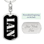 Ian v3 - Luxury Dog Tag Keychain