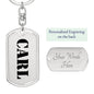 Carl - Luxury Dog Tag Keychain