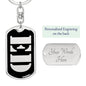 Ed v3 - Luxury Dog Tag Keychain