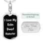 Love My Robo Dwarf Hamster v2 - Luxury Dog Tag Keychain